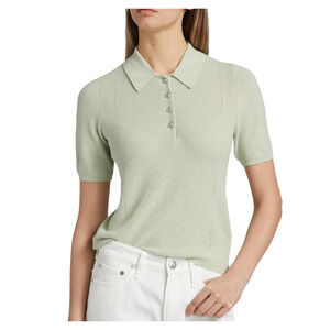Rag & Bone Darcey Cotton Cashmere Short Sleeve Polo - Size S - NWT